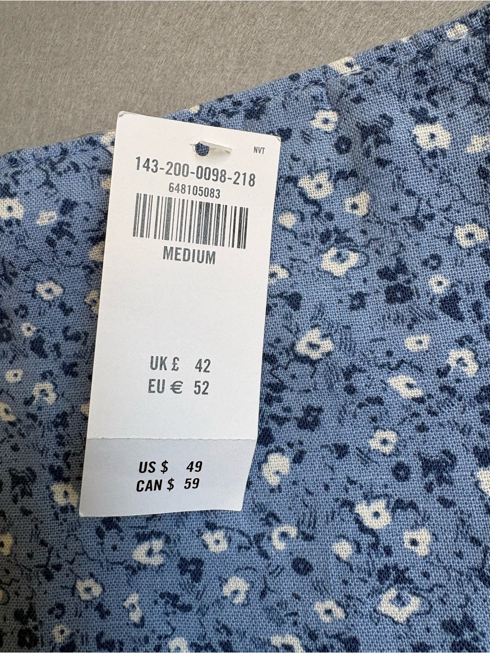 Abercrombie & Fitch Light Blue Ditsy Floral Mini Skirt NWT sz M schoolgirl - Picture 2 of 8